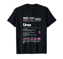 Uma Name Geschenk für Frauen Uma Sarcastic Nutrition Facts T-Shirt von Name tag for Women Sarcastic Fun Nutrition Facts