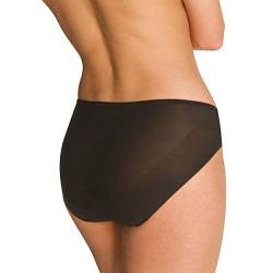 Naomi & Nicole Damen Bikinislip - Unterhose Damen Slip Lasercut Damen Damenslip Microfaser Unsichtbare Höschen mit Silikonabschluss Schwarz Größe XL (44) von Naomi & Nicole