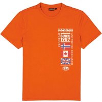 NAPAPIJRI Herren T-Shirt orange Baumwolle von Napapijri