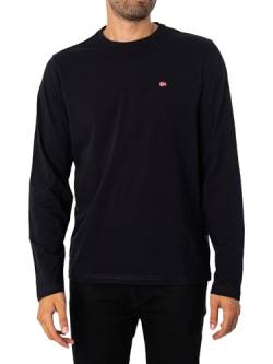 Napapijri T-Shirt Salis Ls 1 Regular Fit Black M von Napapijri