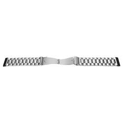 Ersatz-Uhrenarmbänder, Glänzende Uhrenarmbänder aus Edelstahl mit Doppelter Schnalle, Solides 24-mm-Armband für Bequemes Tragen auf Partys (Silber) von Naroote