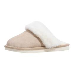 Nasliana Damen Warme Hausschuhe Memory Foam Plüsch Pantoffeln Herren Slippers Winter Slip on Puschen Indoor gemütliche Hausschuhe für den Alltag atmungsaktive Hausschuhe Filz Home rutschfeste Slippers von Nasliana