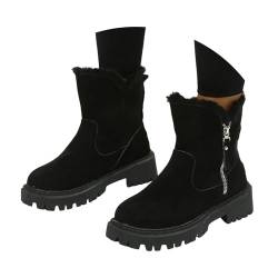 Nasliana Winterstiefel Schneestiefel für Damen Winterschuhe Schneeschuhe mit Warm Gefütterte Outdoor Wanderschuhe Trekkingschuhe Wanderstiefel Winterboots Rutschfeste Schneeboots Warm Reitstiefeletten von Nasliana