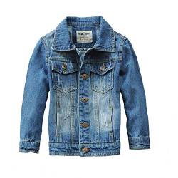 Natashas Jungen Jeansjacke Mantel Kleinkinder Langarm Denim Tops Kleidung Frühling Herbst Casual Outwear (128/134) von Natashas