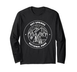 Hot Springs Nationalpark, Camp, Berg, Feuer, Baum, Mond, Stern Langarmshirt von National Park Camp Mountain Fire Tree Moon Star