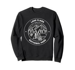 Lake Clark National Park Camp Mountain Fire Tree Moon Star Sweatshirt von National Park Camp Mountain Fire Tree Moon Star