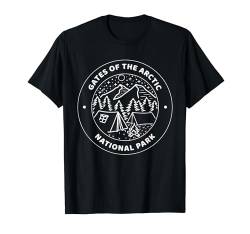 Tore des Arktischen Nationalparks Camp Mountain Fire Tree T-Shirt von National Park Camp Mountain Fire Tree Moon Star