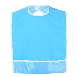 Auslaufsicherer Lätzchen-Kleidungsschutz Für Erwachsene Zum Essen, Wasserdichter Kleidungsschutz Mit Krümelfänger Für ältere Menschen(Blau) von Natudeco