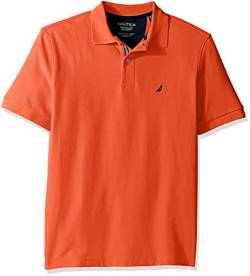 Nautica Herren Klassisches kurzärmeliges Poloshirt, Tiger Lily, Mittel von Nautica