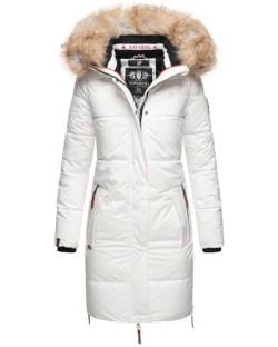 Navahoo Warmer Damen Winter Stepp Mantel Winterjacke Parka B803 [B803-Halin-Weiß-Gr.M] von Navahoo