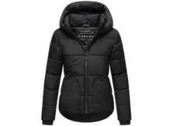 Steppjacke NAVAHOO "Lachperle XIV" Gr. S (36), schwarz Damen Jacken Kurze gesteppte Winterjacke mit hohem Kragen und Kapuze von Navahoo