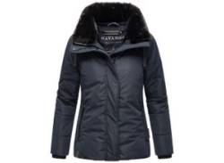 Winterjacke NAVAHOO "Frostii XIV" Gr. S (36), blau (navy) Damen Jacken modische Winter Steppjacke mit Kunstfellkragen von Navahoo