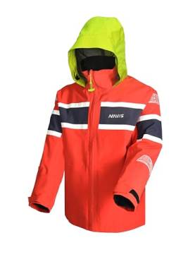 Navis Marine Professionelle Nautische Sicherheitsjacke–Hochsichtbar, Wasserdicht, Atmungsaktiv Ideal für Segeln und Outdoor-Aktivitäten(Rot,Medium) von Navis Marine