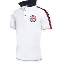 Nebulus Herren Poloshirt NEBI, Shirt, Sweatshirt, Polo, weiß - L von Nebulus