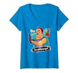 Damen Hello Neighbor - spielbezogene Designs T-Shirt mit V-Ausschnitt von Neighbor