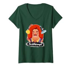 Damen Hello Neighbor - spielbezogene Designs T-Shirt mit V-Ausschnitt von Neighbor