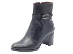 NeroGiardini I410953D Handschuh Schwarz Elegante Stiefeletten mit hohem Absatz für Damen aus Leder mit Reißverschluss, Schwarz , 39 EU von Nero Giardini