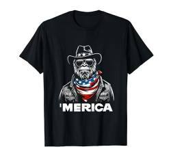 USA 'Merica Sasquatch Bigfoot 4. Juli Funny Patriotic T-Shirt von Nerrrdy