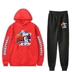 Nesthome Kuroko's Basketball Jungen Mädchen Hoodies Long Pants 2 Stück Set Mode Casual Hooded Sweatshirt Sportanzug für Frauen Männer von Nesthome