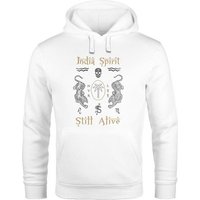 Neverless Hoodie Hoodie Herren Tiger Motiv Totenkopf India Spirit Schriftzug Indien Fashion Streetstyle Kapuzen-Pullover Männer Neverless® von Neverless