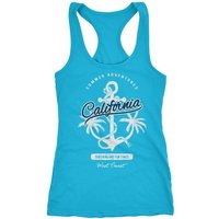 Neverless Tanktop Damen Tank-Top Anker Palmen Anchor Palms Racerback Baumwolle Slim Fit Neverless® von Neverless