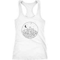 Neverless Tanktop Damen Tank-Top Berge und Sterne Polygon Design Racerback Neverless® von Neverless