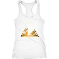 Neverless Tanktop Damen Tank-Top Foto Print Ananas Palmen Sommer Tropical Dreieck von Neverless