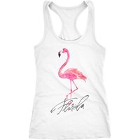 Neverless Tanktop Damen Tank-Top Shirt Flamingo Seepferdchen Florida Watercolor von Neverless