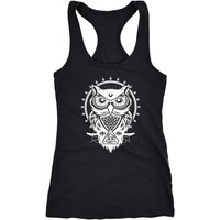 Neverless Tanktop Damen Tank Top Tanktop Eule Mandala Owl Racerback Trägershirt von Neverless