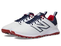 New Balance Herren Fresh Foam Contend V2 Golfschuh, weiß/marineblau, 44 EU von New Balance