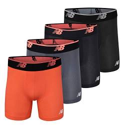 New Balance Men's Ultra Soft Mesh 5" No Fly Boxer Briefs(4-Pack of Underwear) von New Balance