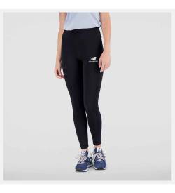 New Balance für Damen. WP31509 Essentials Leggings aus Baumwolle mit Stacked Logo schwarz (L), Lässig, Sportlich, Multisport von New Balance