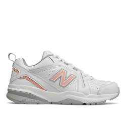 New Balance für Damen. WX608V5 Turnschuhe WX608V5 weiß (36.5), Leder, Wohnung, Schnürsenkel, Lässig von New Balance