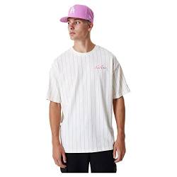 New Era - Pinstripe T-Shirt Farbe Weiß, Größe 4XL von New Era