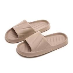 New front Badeschuhe Damen Cozislides Pantoffeln Hausschuhe Badelatschen wolke Schlappen Slippers für Strand Beach Surfen Schwimm Pools Wandern Freizeit Casual Wasserpark, Braun, 38-39 von New front