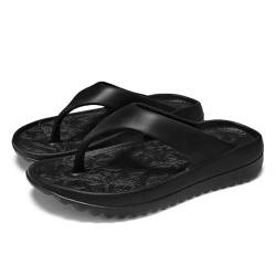 New front Badeschuhe für Damen Cozy Slides Women Slipper Badelatschen Flipflops Sommer Hausschuhe Pantoffeln für Wandern Strand Beach Surfen Indoor Outdoor Beach Schwimm, Schwarz, 41-42 von New front