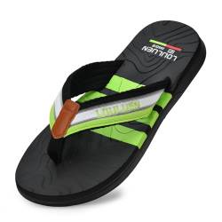 New front Classic Herren Flip-Flops für Erwachsene jungen sommer Zehentrenner sandalen Slipper für Pool Schwimm Baden Beach Strand Urlaub Surfen Freizeit, Schwarz, 44 von New front