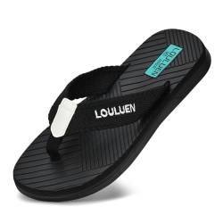 New front Herren sommer Flipflops Jungen Zehentrenner Pantoffeln Sports Sandalen Hausschuhe Pools Schwimm Strand Urlaub Wasserpark, Schwarz, 41 von New front