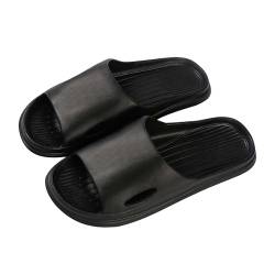 New front sommer Damen Badeschuhe women Hausschuhe Badelatschen weiche Slipper eva Sandalen für Strand Urlaub Wandern Freizeit Wasserpark Schwimm Pools Baden, Schwarz, 40-41 von New front