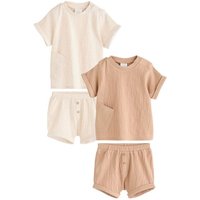 Next T-Shirt & Shorts Baby-T-Shirts und Shorts im Set, 6er-Pack (4-tlg) von Next