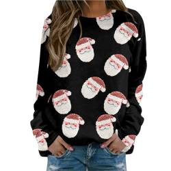 Weihnachtspullover Damen Sweatshirt Rundhals Weihnachtspulli Pullover Elegant Langarm Weihnachten Pullover Damen Weihnachts Pullis Casual Christmas Sweat Oberteile Tops FüR Frauen Teenager MäDchen von Nhainel