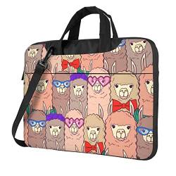 Laptoptasche Laptoptasche 35,6 cm (14 Zoll) Computertaschen mit niedlichem Lamas bedruckt, gepolsterte Hülle für Damen und Herren von Niapessel