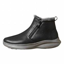 Nidddiv Winter Barfußschuhe Damen Schuhe Sneaker Boots Warm Gefütterte Schlupfstiefel Stylisch Praktisch Winterstiefel Damen Flach Runde Zehe Winterschuhe Damen Chelsea mit Rutschfest Sohle von Nidddiv