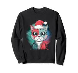 Cartoon Weihnachten Katze Urban Stylisch Katzen Sweatshirt von Niedlche Katzen Designs by xim