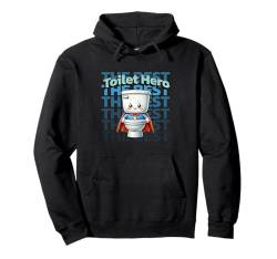 Niedliche Superhelden Toilette Klo Held Bad Superheld Pullover Hoodie von Niedliche Toiletten Helden Kloset Toilet