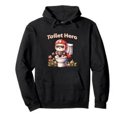 Niedliche Superhelden Toilette Klo Held Bad Superheld Pullover Hoodie von Niedliche Toiletten Helden Kloset Toilet