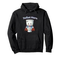 Niedliche Superhelden Toilette Klo Held Bad Superheld Pullover Hoodie von Niedliche Toiletten Helden Kloset Toilet