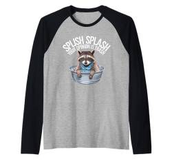 Lustiges Waschbär Outfit Witziges Waschbären Spruch Design Raglan von Niedliche Waschbären Grafik Illustration Humor