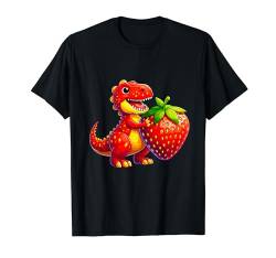 Niedliche T-Rex-Erdbeer-Dinosaurier-Sommerfrucht T-Shirt von Niedlicher T-Rex-Dinosaurier mit