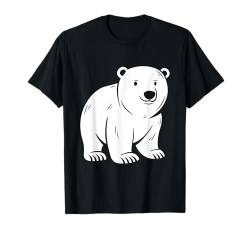 Kleiner Eisbär Niedlicher minimalistischer einfacher Eisbär T-Shirt von Niedliches Bären-Tiere-Geschenk. Lustiger Eisbär